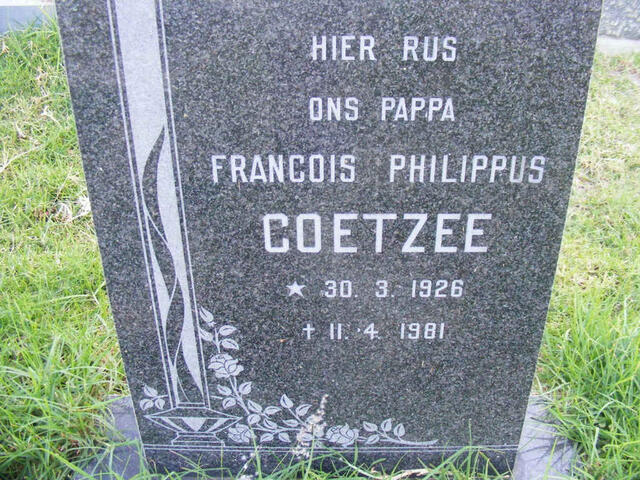 COETZEE Francois Philippus 1926-1981