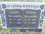 WILLIAMSON Laurance 1901-1983 & Elfreda 1902-1974