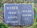 WEBER Frieda Auguste Elizabeth 1926-2004