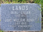 LANDS John William Henry -1963 & Irene Lilian -1969