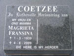 COETZEE Magrieta Fransina 1939-2009