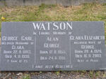 WATSON George Carl 1903-1998 & Clara Elizabeth  1926-2003 :: WATSON Alan George 1955-1981