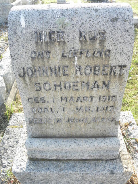 SCHOEMAN Johnnie Robert 1916-1917