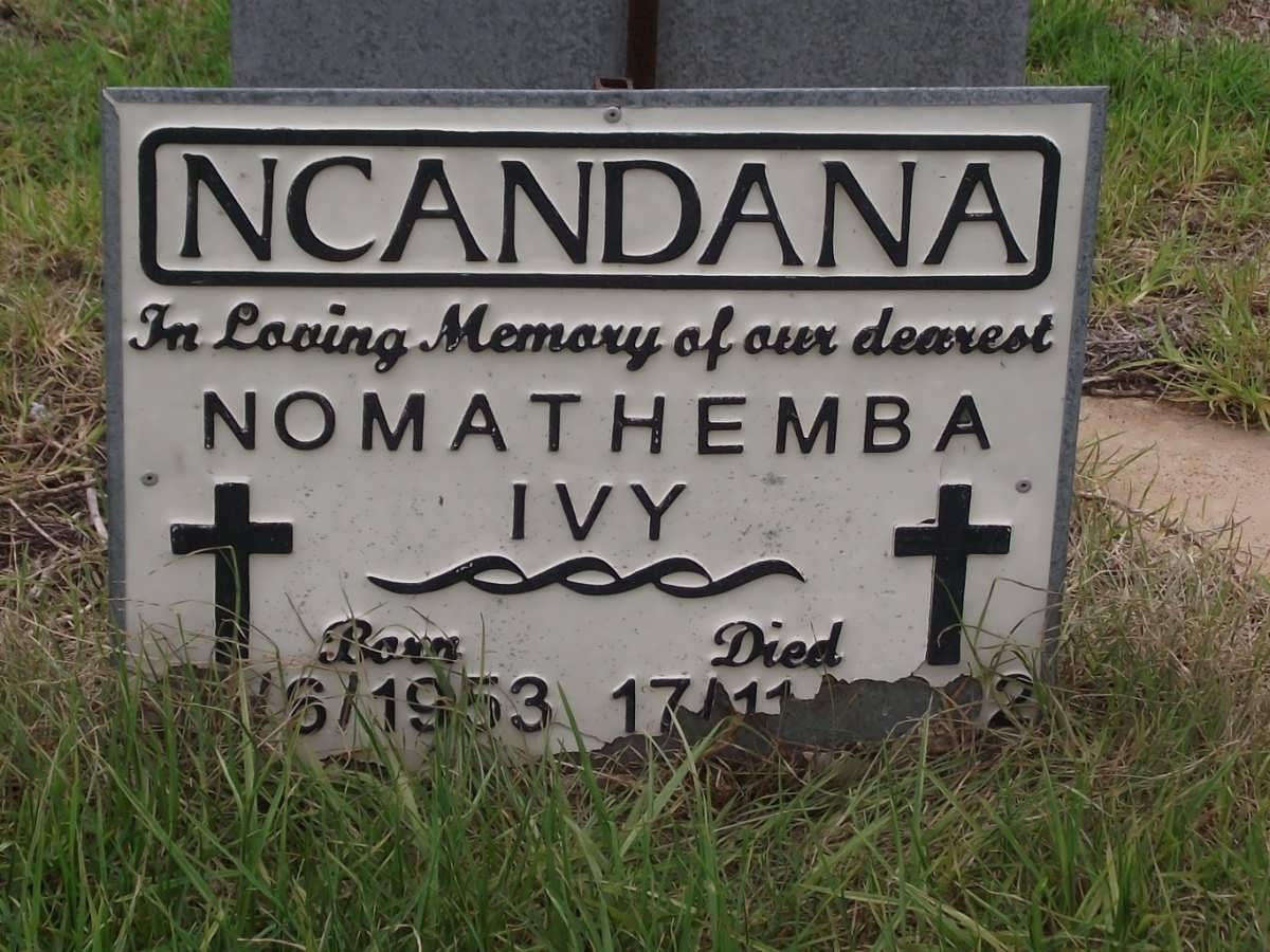 NCANDANA Nomathemba Ivy 1953-2002