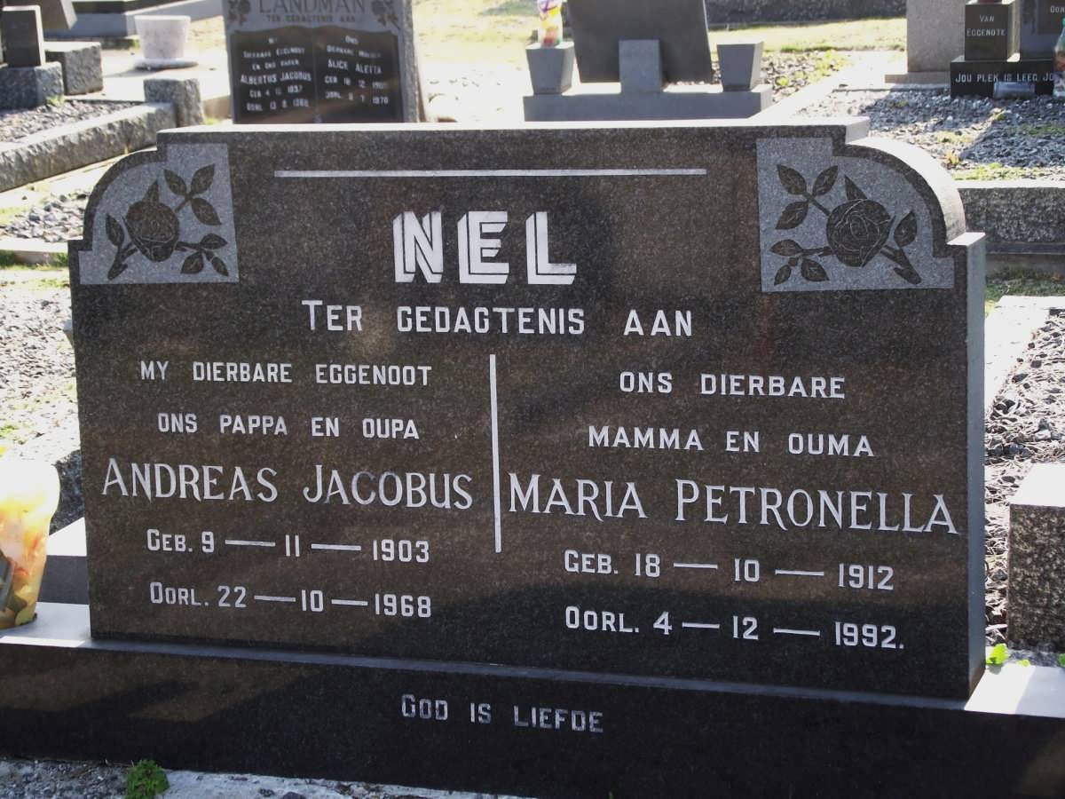 NEL Andreas Jacobus 1903-1968 & Maria Petronella 1912-1982