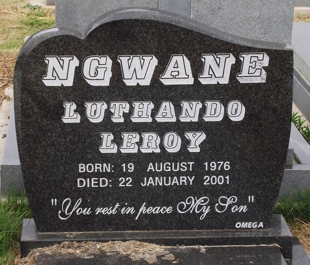 NGWANE Luthando Leroy 1976-2001