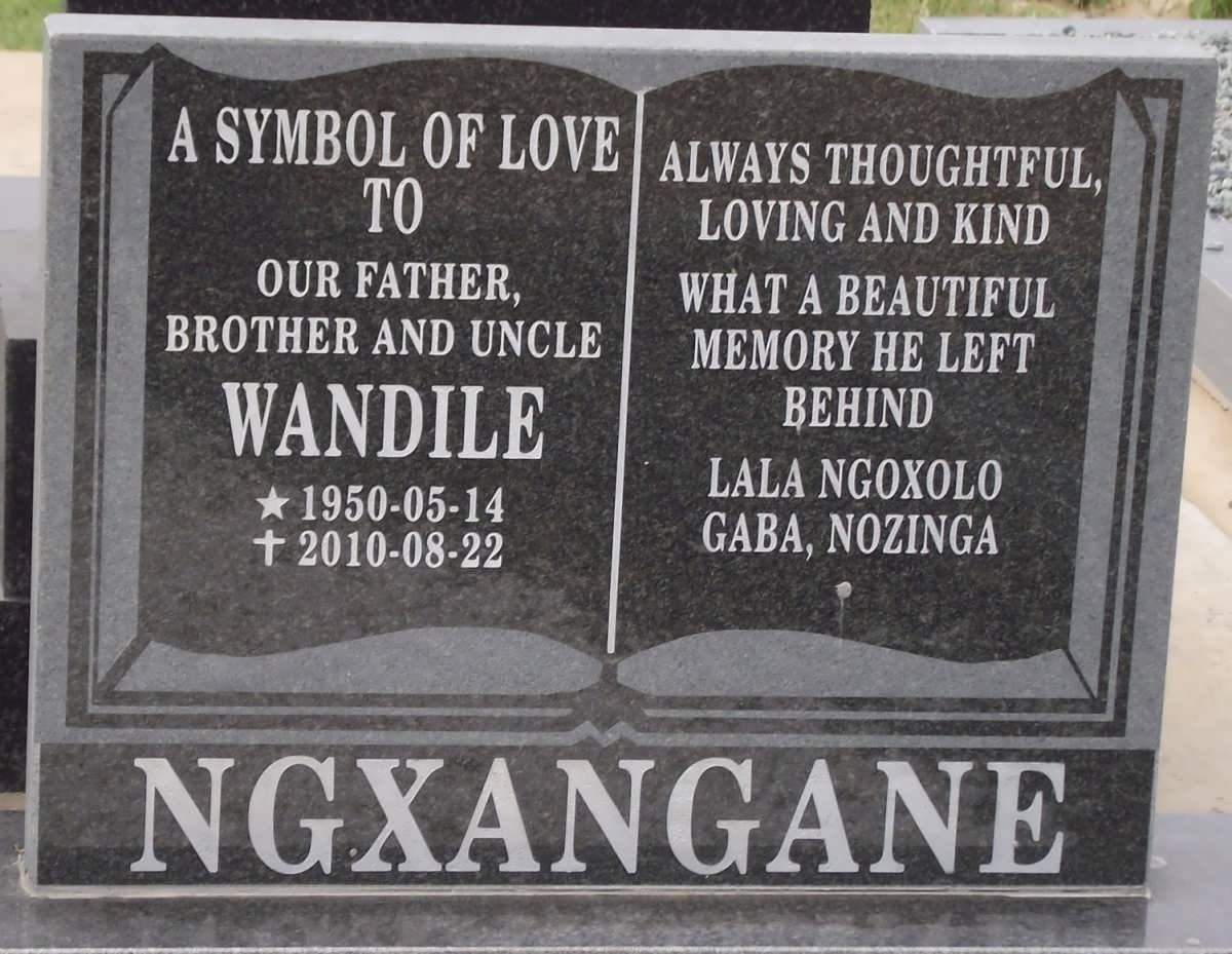 NGXANGANE Wandile 1950-2010