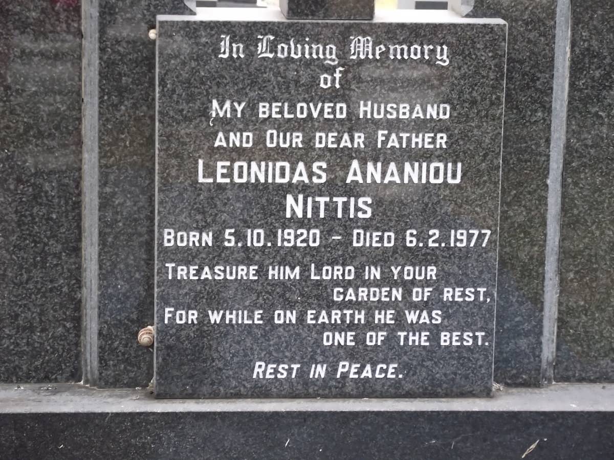 NITTIS Leonidas Ananiou 1920-1977
