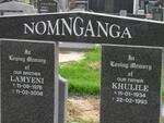 NOMNGANGA Lamyeni 1976-2008 :: NOMNGANGA Khulile 1934-1993