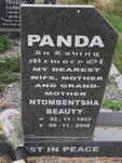 PANDA Ntombentsha Beauty 1957-2008