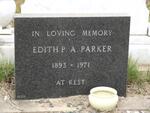 PARKER Edith P.A. 1893-1971