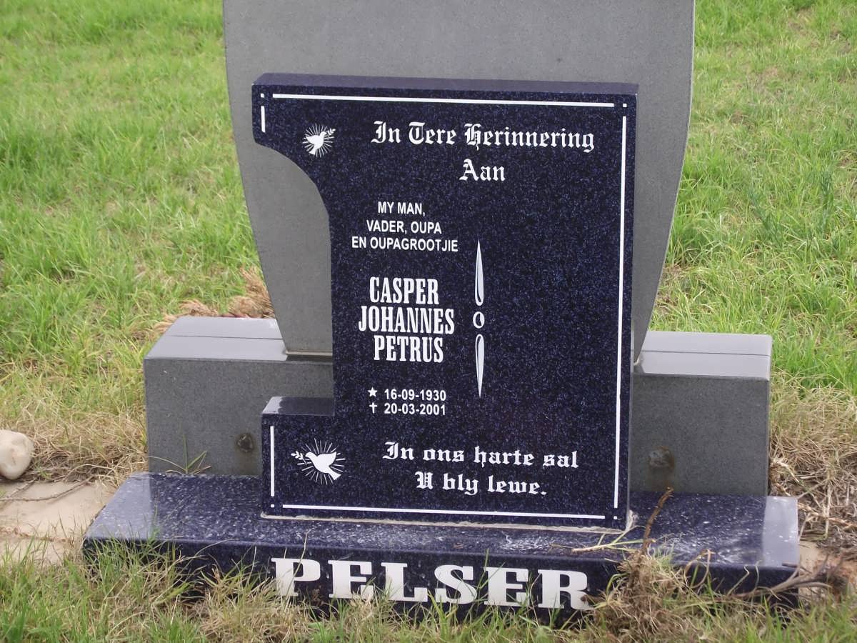 PELSER Casper Johannes Petrus 1930-2001