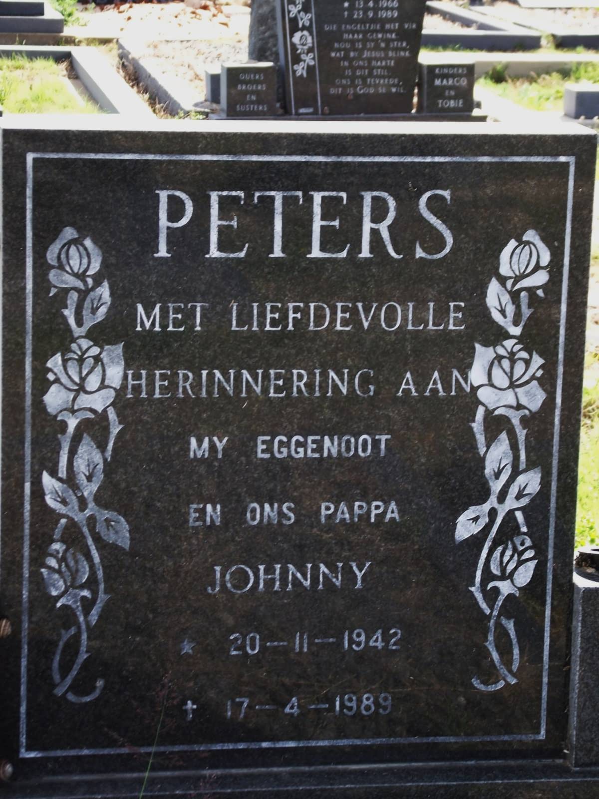PETERS Johnny 1942-1989