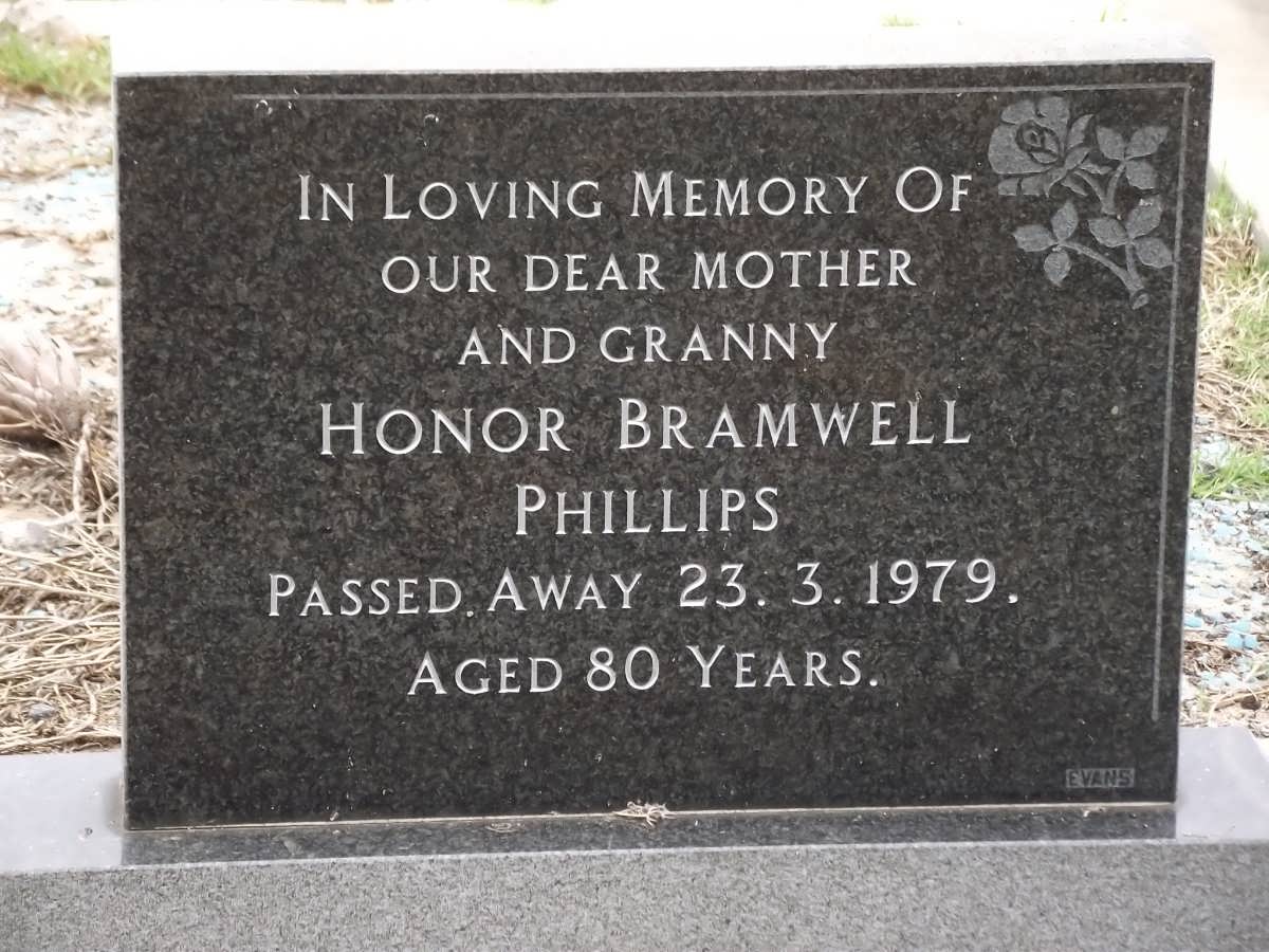 PHILLIPS Honor Bramwell 1898-1979