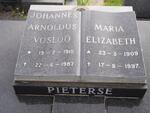 PIETERSE Johannes Arnoldus Vosloo 1910-1987 & Maria Elizabeth 1909-1997