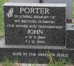 PORTER John 1940-2003