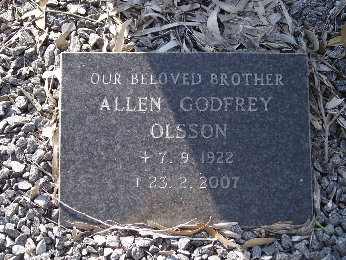 OLSSON Allan Godfrey 1922-2007