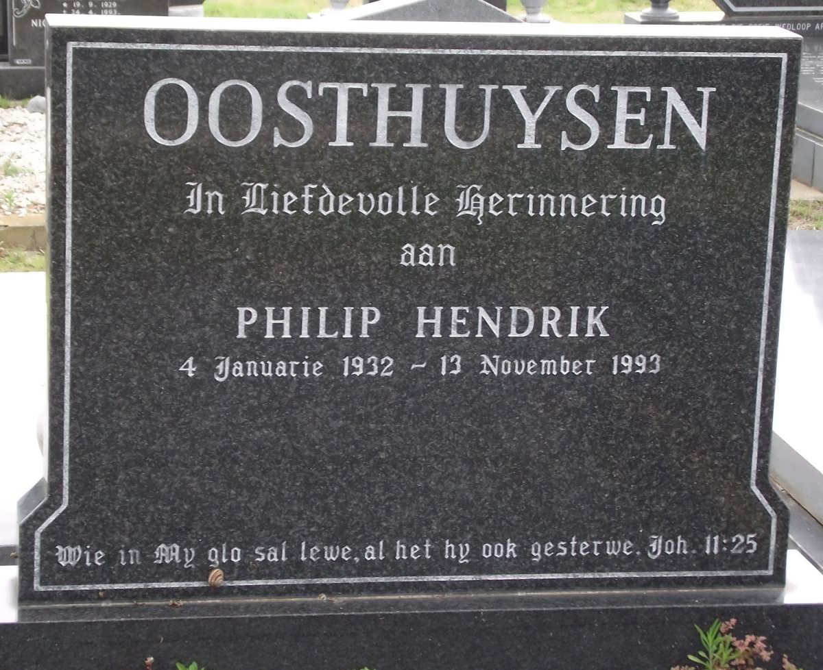 OOSTHUYSEN Philip Hendrik 1932-1993