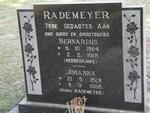 RADEMEYER Bernardus 1864-1918 & Johanna 1878-1968