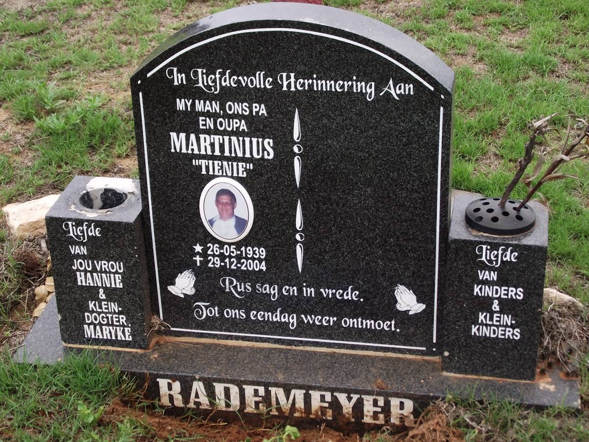 RADEMEYER Martinius 1939-2004