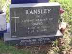 RANSLEY David 1920-1995 :: RANSLEY Johanna Sophia 1940-1996