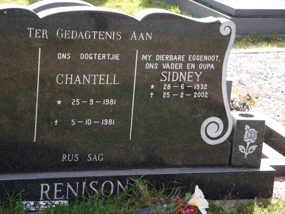 RENISON Chantell 1981-1981 :: RENISON Sidney 1932-2002