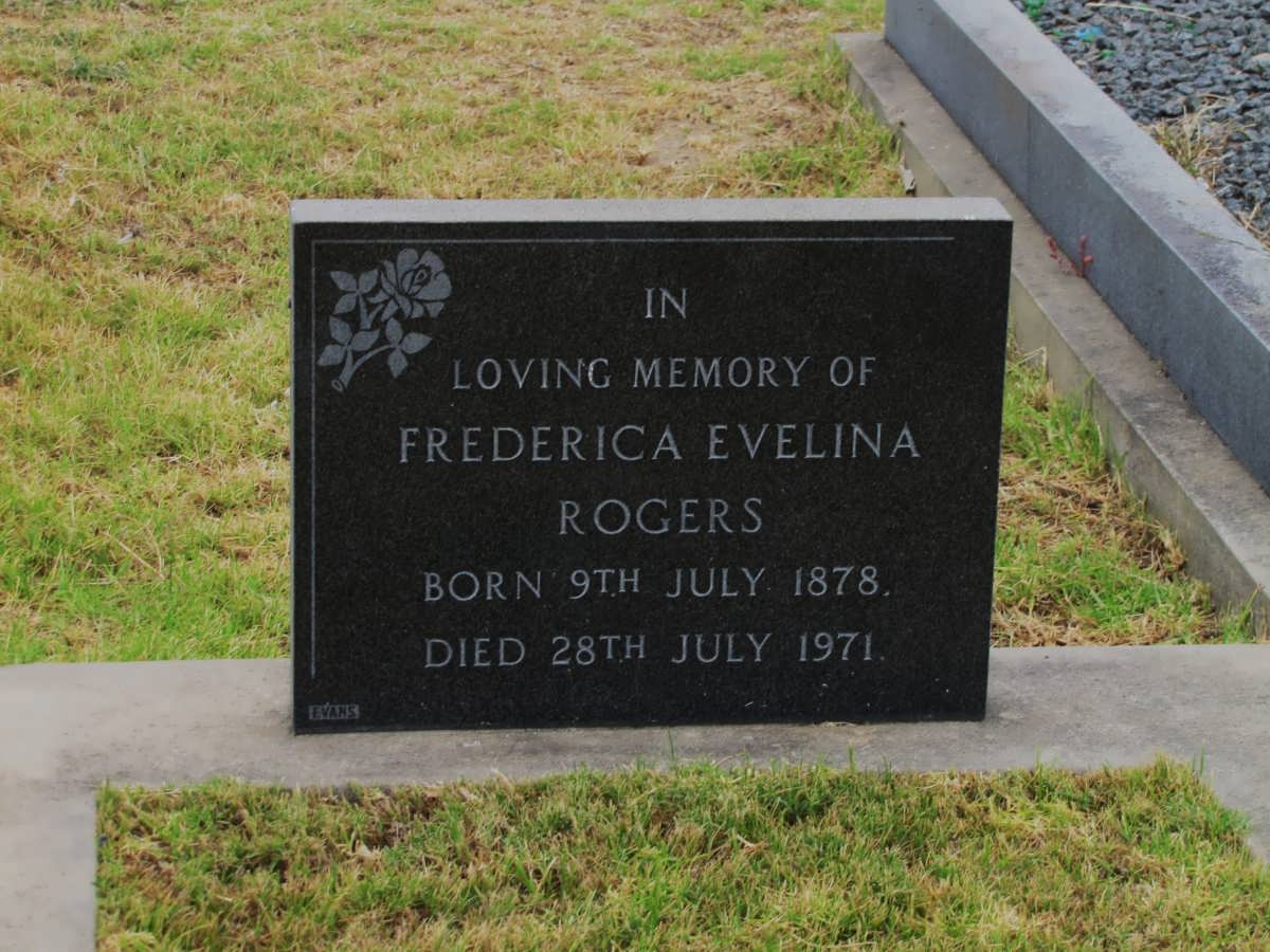 ROGERS Frederica Evelina 1878-1971
