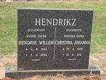 HENDRIKZ Hendrik Willem 1923-1994 & Christina Johanna 1928-2011