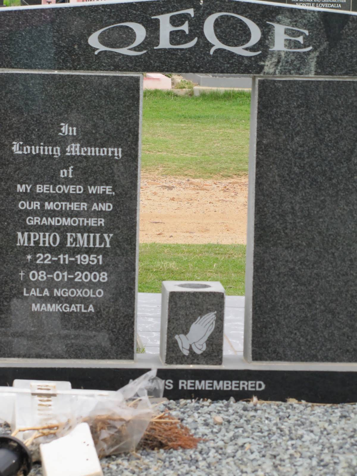 QEQE Mpho Emily 1951-2008