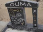 QUMA Khonzeka Frances 1937-2010
