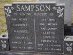 SAMPSON Herbert Maurice Thomas 1914-1995 & Aletta Sophia Fredrika 1910-1988