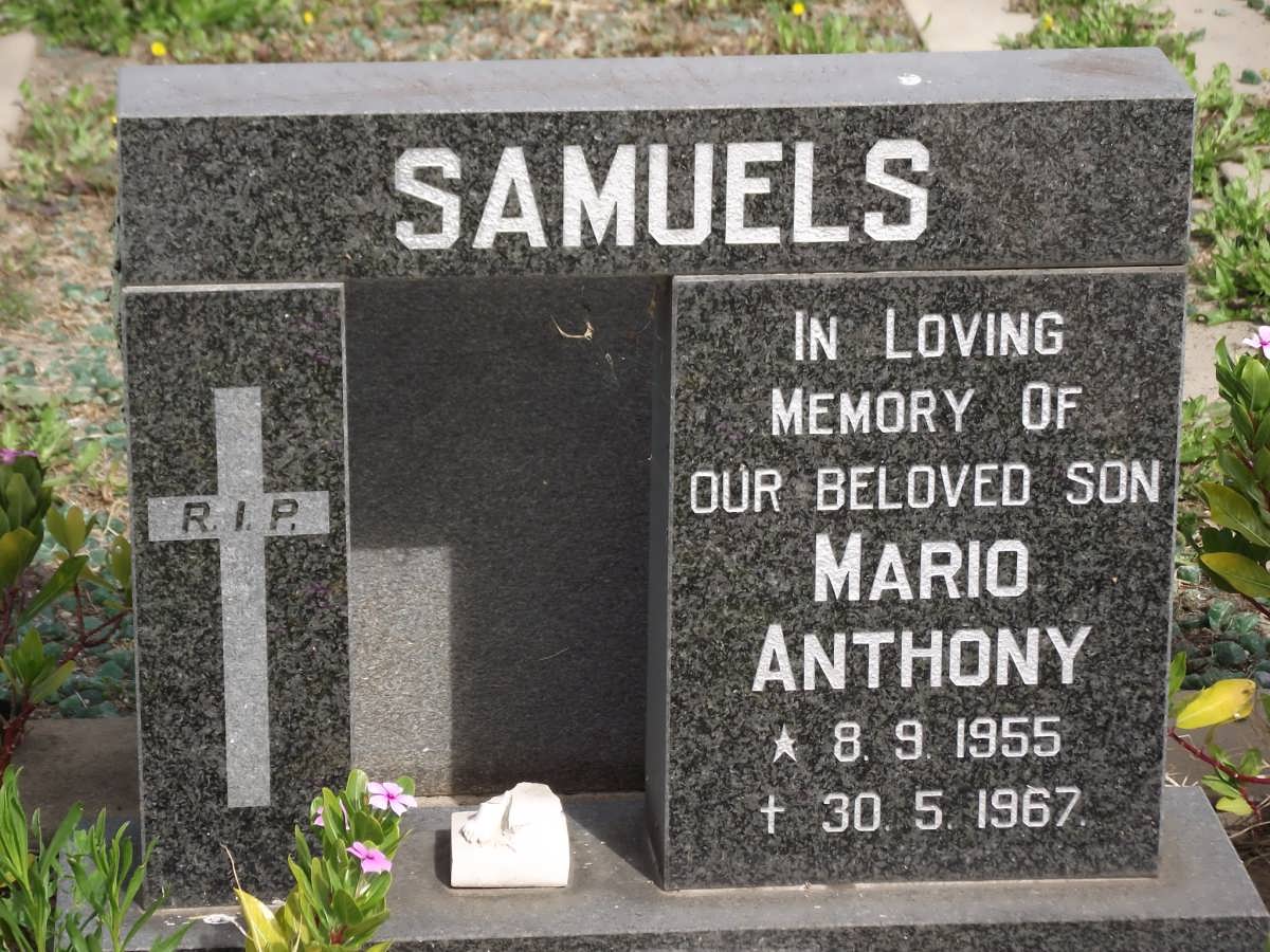 SAMUELS Mario Anthony 1955-1967