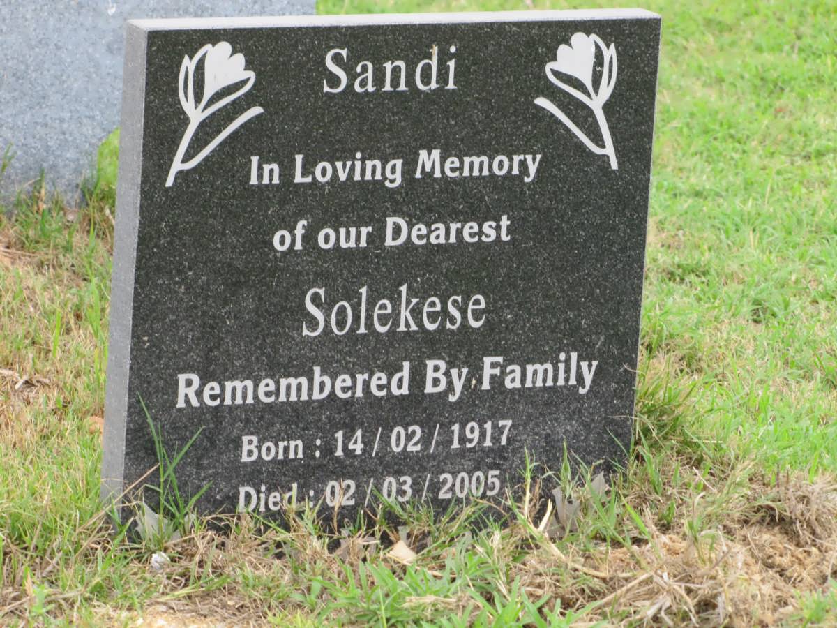 SANDI Solekese 1917-2005
