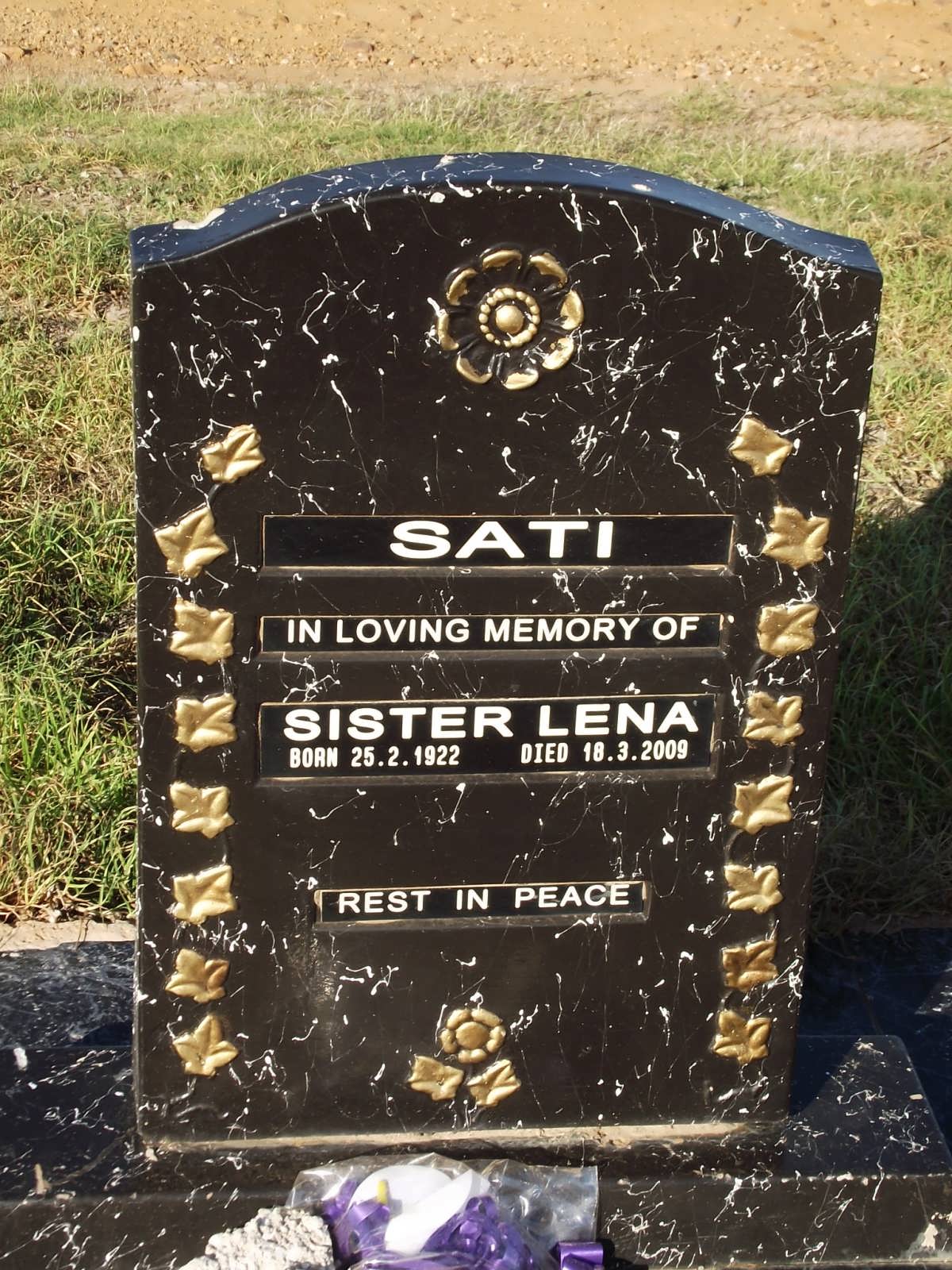 SATI Sister Lena 1922-2009