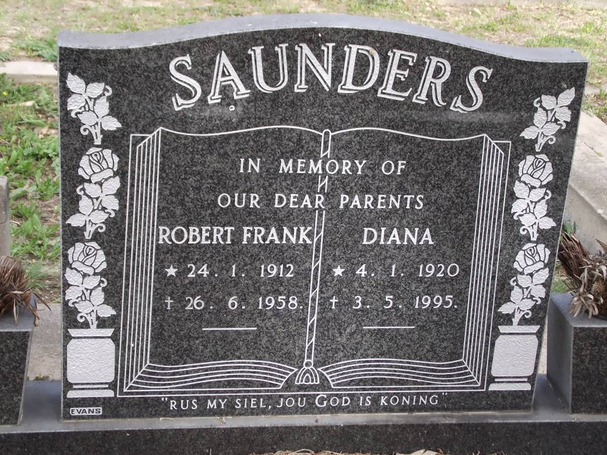 SAUNDERS Robert Frank 1912-1958 & Diana 1920-1995