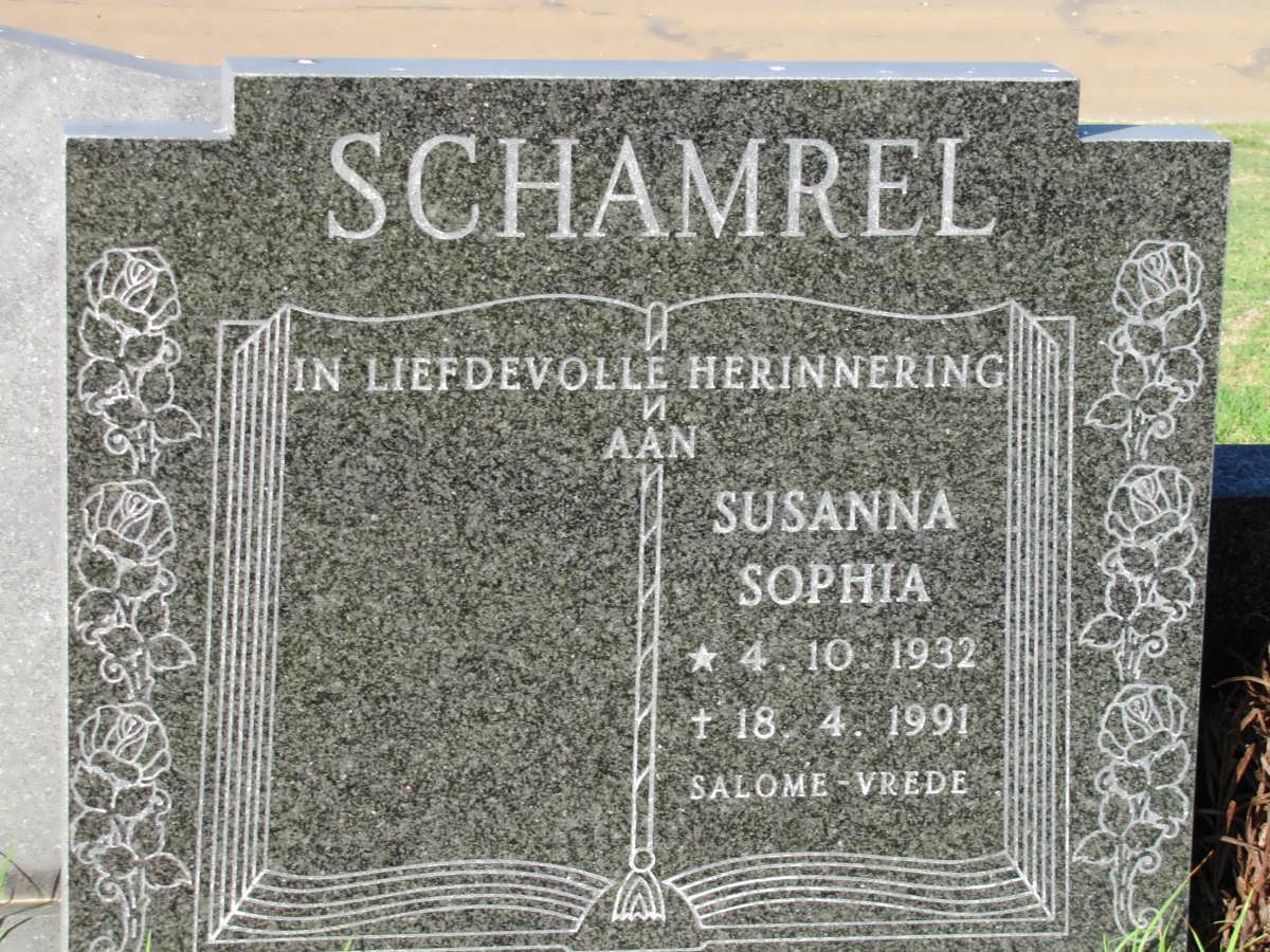 SCHAMREL Susanna Sophia 1932-1991