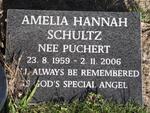 SCHULTZ Amelia Hannah nee PUCHERT 1959-2006