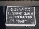 SCOTT-CROSSLEY Hayden 1971-1971