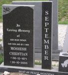 SEPTEMBER Moshesh Christian 1971-2005
