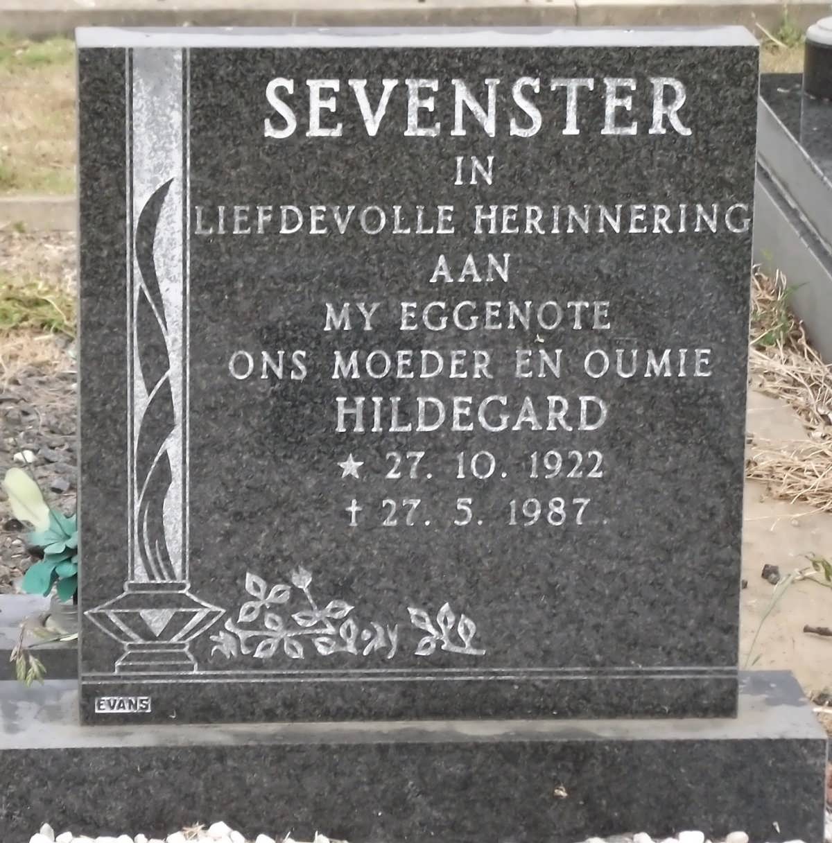 SEVENSTER Hildegard 1922-1987