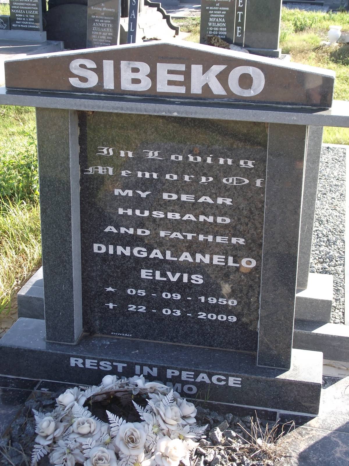 SIBEKO Dingalanelo Elvis 1950-2009