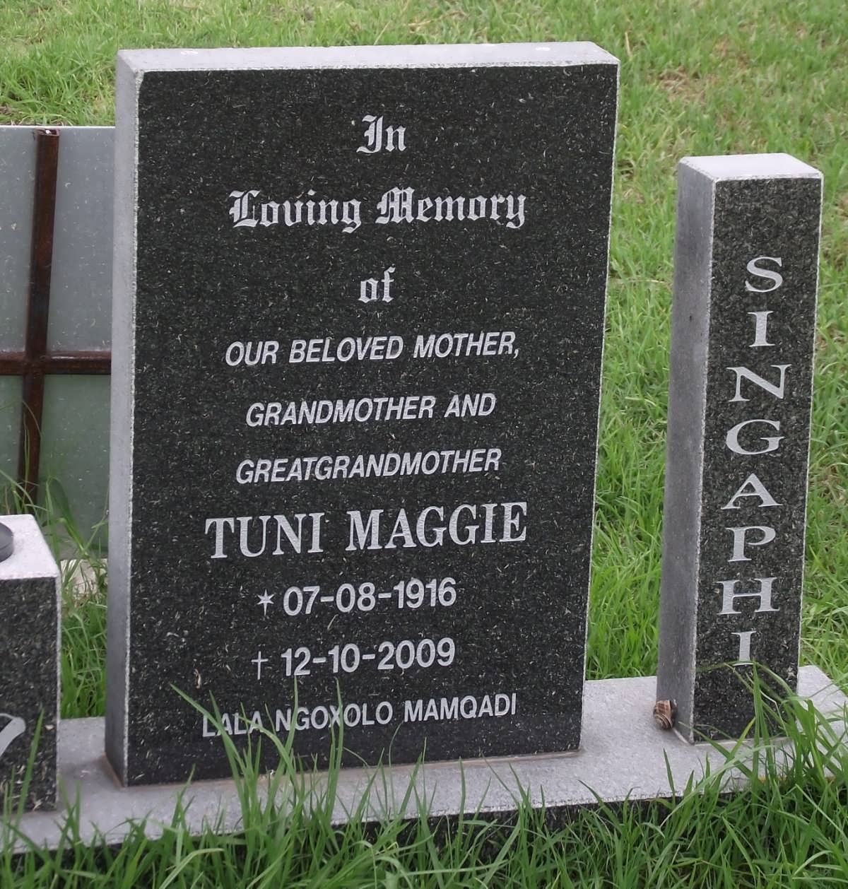 SINGAPHI Tuni Maggie 1916-2009