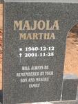 MAJOLA Martha 1940-2001