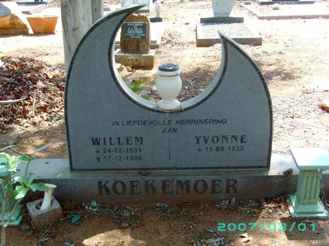 KOEKEMOER Willem 1931-1998 & Yvonne 1935-