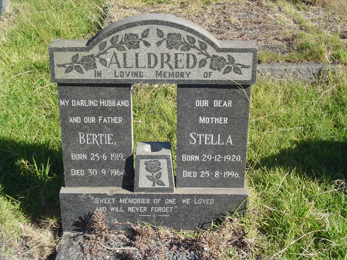 ALLDRED Bertie 1919-1964 & Stella 1920-1996