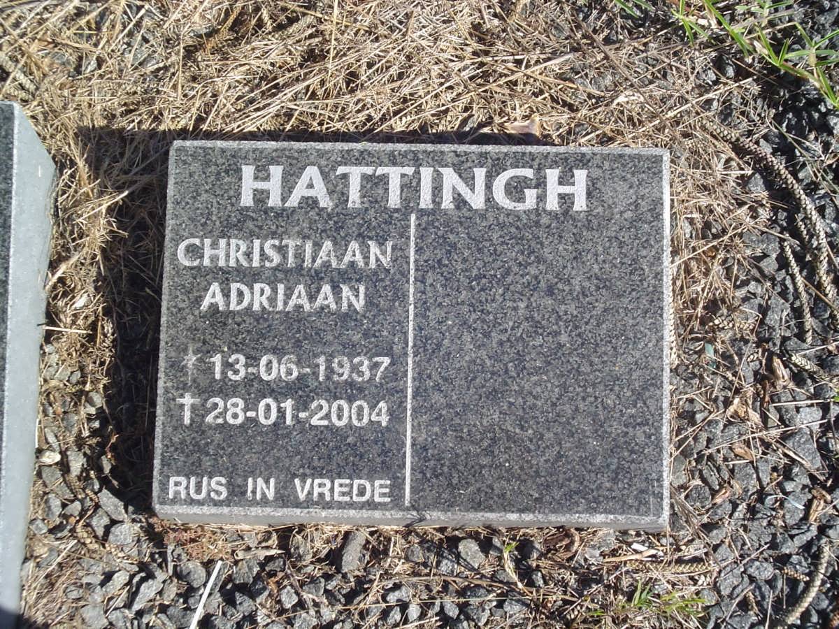 HATTINGH Christiaan Adriaan 1937-2004
