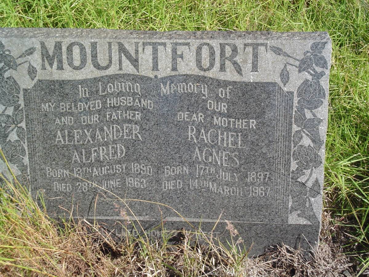 MOUNTFORT Alexander Alfred 1890-1963 & Rachel Agnes 1897-1967