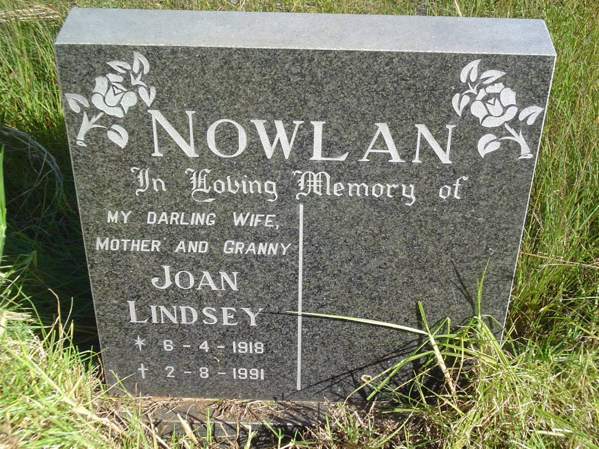 NOWLAN Joan Lindsey 1918-1991