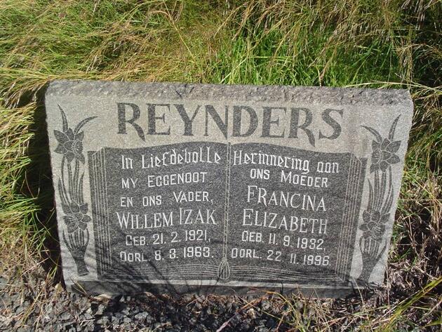 REYNDERS Willem Izak 1921-1963 & Francina Elizabeth 1932-1996