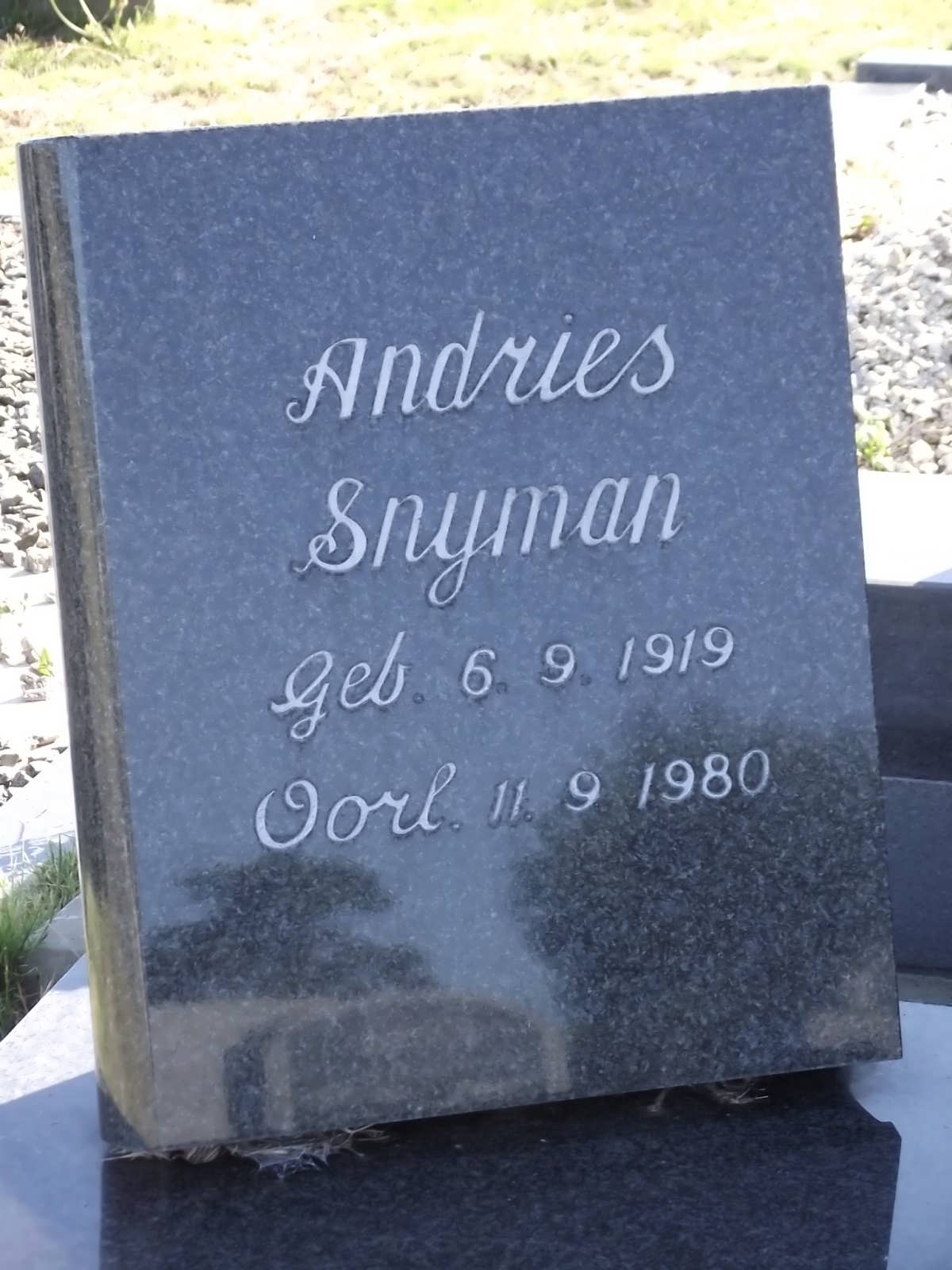 SNYMAN Andries 1919-1980